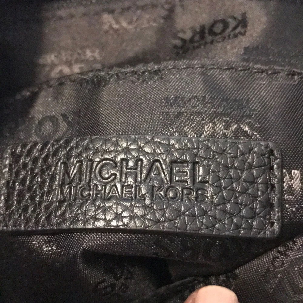Michael Kors Black Leather Tote Bag